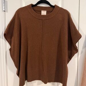 Kerisma Brown Knit Poncho Sweater